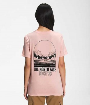 Tricko The North Face Mountain Damske Hnede Ruzove | 1972368-SG